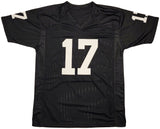 LAS VEGAS RAIDERS DAVANTE ADAMS AUTOGRAPHED BLACK JERSEY BECKETT BAS QR 206043