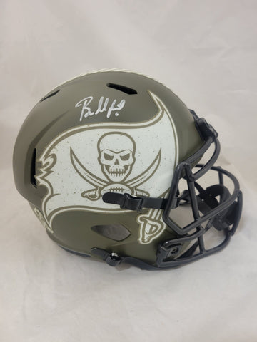 BAKER MAYFIELD SIGNED TAMPA BAY BUCCANEERS F/S STS SPEED REP HELMET BAS QR