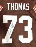 Browns HOF'er JOE THOMAS Signed Custom Replica Brown Cleveland Jersey AUTO - JSA
