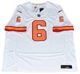 BAKER MAYFIELD SIGNED TAMPA BAY BUCCANEERS #6 WHITE NIKE LIMITED JERSEY BECKETT