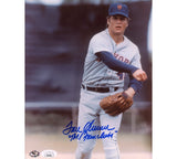 Tom Seaver Signed New York Mets Unframed 8x10 Thowing Ball MLB Photo -Franchise