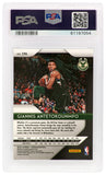 Giannis Antetokounmpo Signed Bucks 2018 Panini Prizm Card #296 - (PSA / Auto 9)