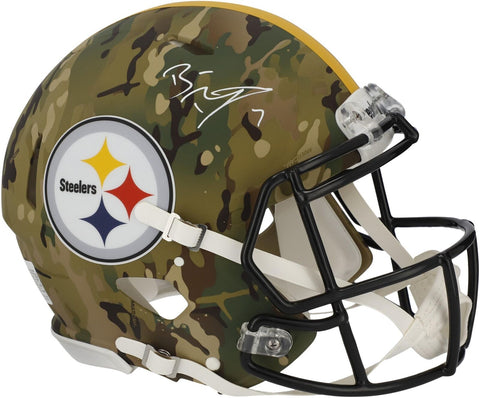 Ben Roethlisberger Steelers Signed Riddell Camo Alternate Speed Authentic Helmet