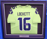SEAHAWKS TYLER LOCKETT AUTOGRAPHED FRAMED COLOR RUSH NIKE TWILL JERSEY 160683