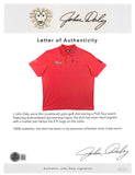 John Daly Authentic Signed Match Worn Pink Loudmouth Polo Shirt BAS #BK84763