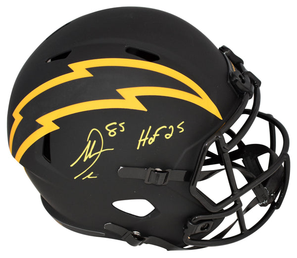 ANTONIO GATES SIGNED LOS ANGELES CHARGERS ECLIPSE FULL SIZE HELMET W/ HOF 25