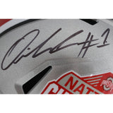 Quinshon Judkins Autographed Ohio State National Champ F/S Helmet Beckett 50050
