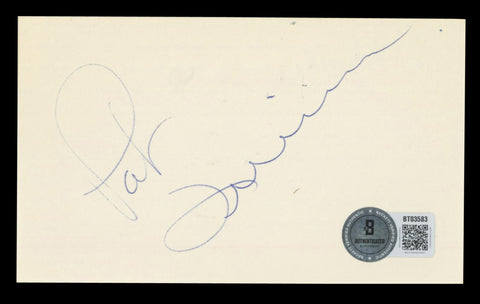 Maple Leafs Pat Quinn Authentic Signed 3x5 Index Card Autographed BAS #BT03583