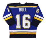 Brett Hull "HOF 2009" Authentic Signed Blue Pro Style Jersey BAS
