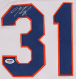 Mike Piazza Signed New York Mets Custom Jersey (PSA Holo) 1993 Rookie of Year