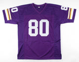 Cris Carter Signed Minnesota Vikings Jersey (Beckett) All He Does is Catch TD's