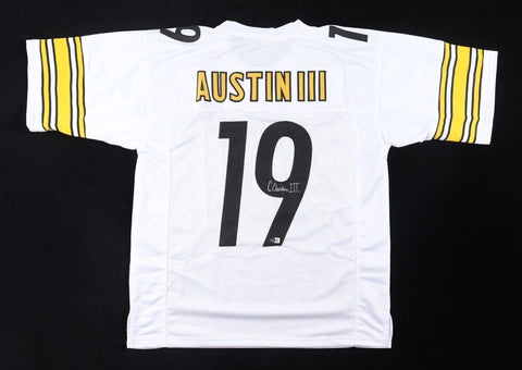 Calvin Austin III Signed Pittsburgh Steelers Jersey (Beckett) 2022 Draft Pck W.R