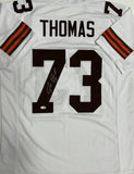 JOE THOMAS Signed Custom Replica White Cleveland Browns Jersey AUTO - JSA
