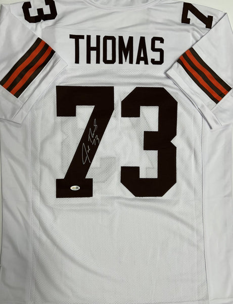 JOE THOMAS Signed Custom Replica White Cleveland Browns Jersey AUTO - JSA