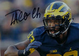 Taco Charlton Autographed 8x10 Michigan Close Up Photo - JSA W Auth *Horz