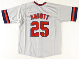 Jim Abbott Signed California Angels Jersey (Beckett) Pitched a No Hitter 9/04/93