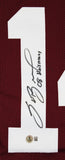 Oklahoma Sam Bradford "2008 Heisman" Signed Maroon Pro Style Jersey BAS Witness