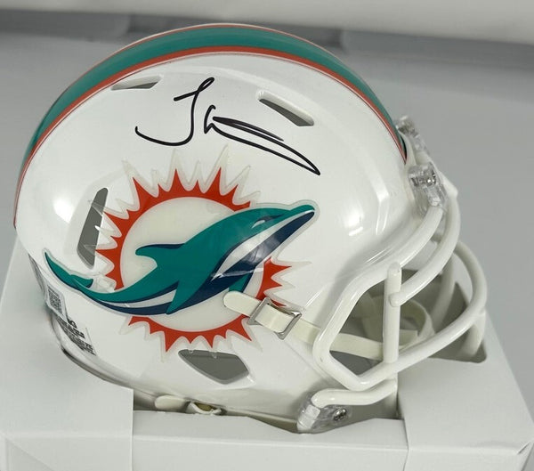 Dolphins Receiver TRYEEK HILL Signed Riddell Speed Mini Helmet AUTO - BAS