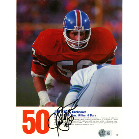Jim Ryan Autographed/Signed Denver Broncos Magazine Page Beckett 59268