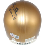 Johnny Lattner Autographed Notre Dame Irish Mini Helmet Heisman Beckett 52739