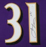JAMAL LEWIS (Ravens purple TOWER) Signed Autographed Framed Jersey JSA