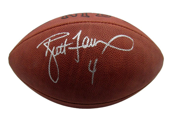 Brett Favre HOF Green Bay Packers Signed NFL Leather Game Football UDA 212535