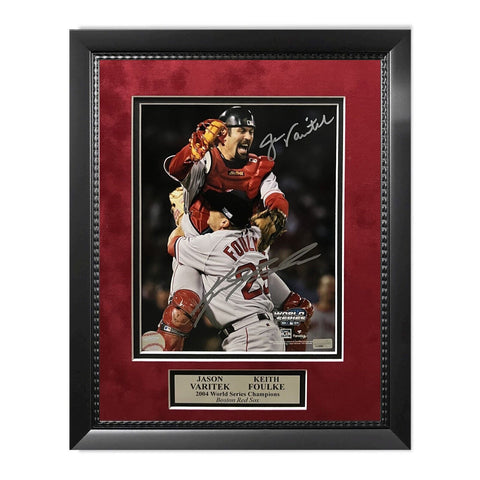 Jason Varitek & Keith Foulke Signed Autographed 8x10 Photo Framed to 11x14 NEP