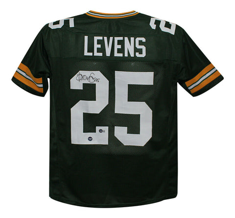 Dorsey Levens Autographed/Signed Pro Style Green XL Jersey Beckett 35517