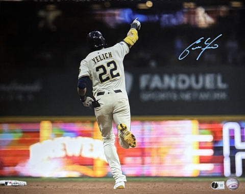 CHRISTIAN YELICH Signed 16X20 Photo #4 AUTO - Milwaukee Brewers - BAS
