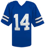 Craig Morton Signed Blue Custom Football Jersey w/SB VI Champs - SCHWARTZ COA