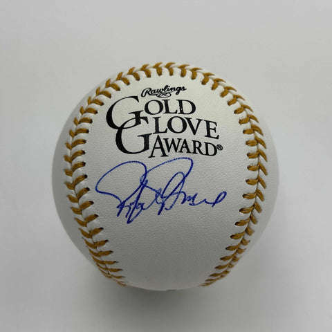 Autographed/Signed Rafael Palmeiro Gold Glove Rawlings Baseball ROML JSA COA