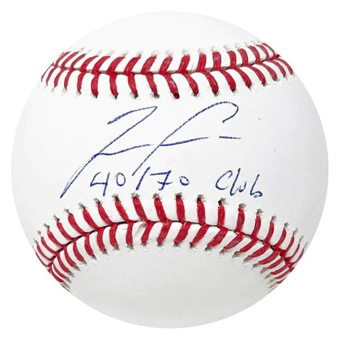 Ronald Acuna Jr. Autographed Signed Baseball "40/70 Club" Inscription Braves