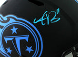 AJ Brown Signed Tennessee Titans F/S Eclipse Speed Helmet- Beckett W Auth