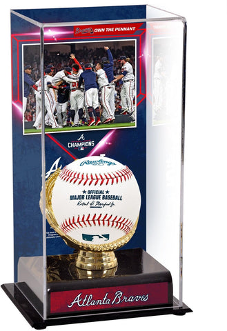 Atlanta Braves 2021 National League Champions Sublimated Display Case with Image
