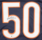 Mike Singletary Chicago Signed Navy Football Jersey JSA QR Hologram
