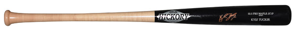 KYLE TUCKER SIGNED DODGERS ASTROS OLD HICKORY PLAYER MODEL BLACK BAT BECKETT