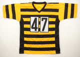 Mel Blount Signed Steelers Bumble Bee Throwback Jersey Inscribed "HOF 89" / GTSM