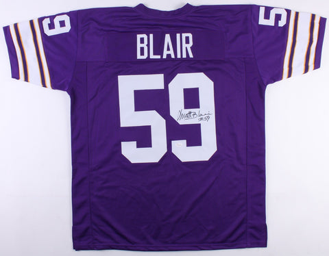 Matt Blair Signed Minnesota Vikings Jersey (JSA COA) 6xPro Bowl Linebacker
