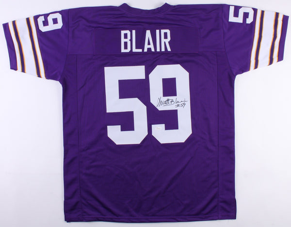Matt Blair Signed Minnesota Vikings Jersey (JSA COA) 6xPro Bowl Linebacker