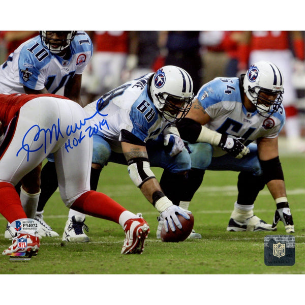 Kevin Mawae Autographed Tennessee Titans 8x10 Photo Beckett 53548
