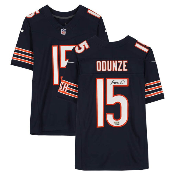 Rome Odunze Autographed Chicago Bears Navy Nike Vapor Limited Jersey Fanatics