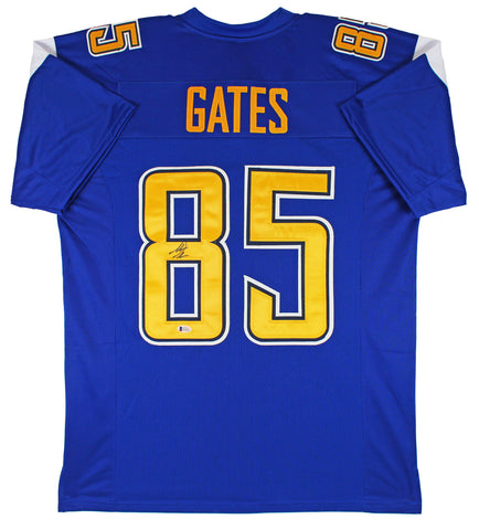 Antonio Gates Authentic Signed Blue Color Rush Jersey Signed on #8 BAS Witnessed