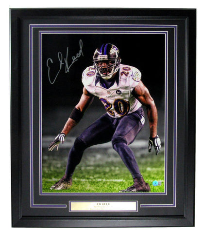 Ed Reed HOF Autographed 16x20 Photo Baltimore Ravens Framed Beckett