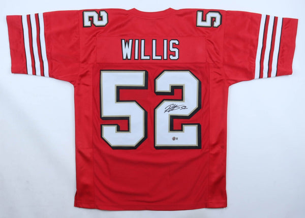 Patrick Willis Signed San Francisco 49ers Jersey (Beckett) 7xPro Bowl Linebacker