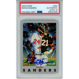 Deion Sanders Autographed/Signed Atlanta Falcons/Braves Trading Card PSA 55232