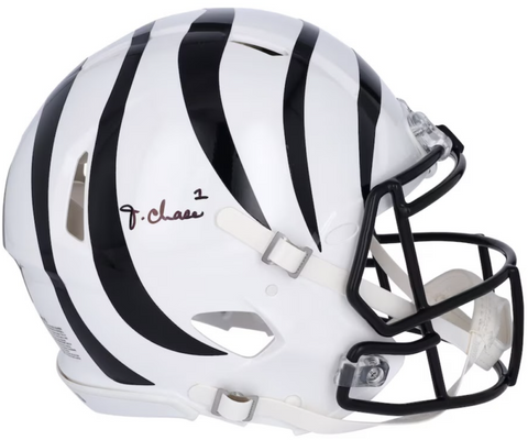 JA'MARR CHASE Autographed Bengals Alternate Speed Authentic Helmet FANATICS