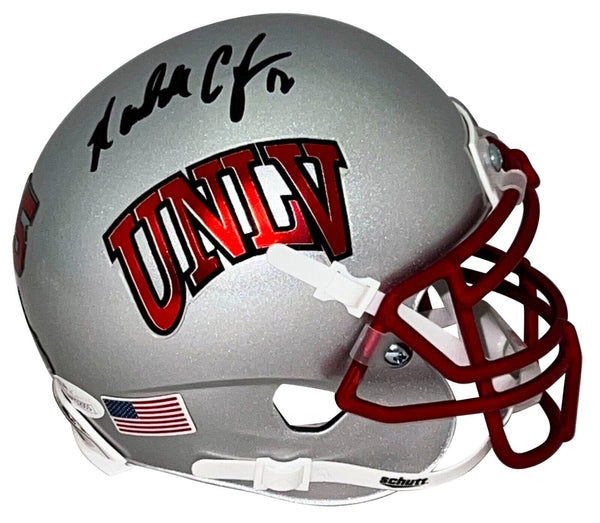 RANDALL CUNNINGHAM AUTOGRAPHED SIGNED UNLV REBELS MINI HELMET JSA