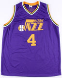 Adrian Dantley Signed Utah Jazz Jersey (JSA COA) NBA Rookie of the Year 1977