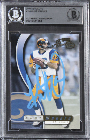 Rams Kurt Warner Authentic Signed 2000 Absolute #130 Card BAS Slabbed