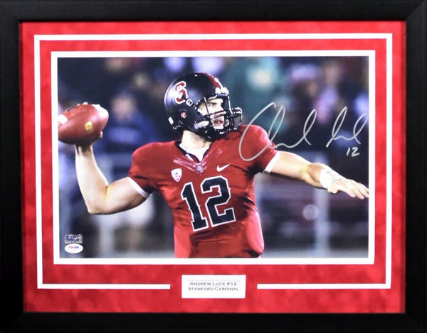 ANDREW LUCK AUTOGRAPHED STANFORD CARDINAL 11x14 FRAMED PHOTO PSA/DNA
